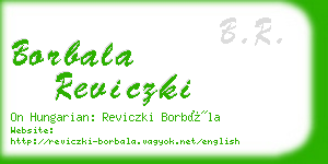 borbala reviczki business card